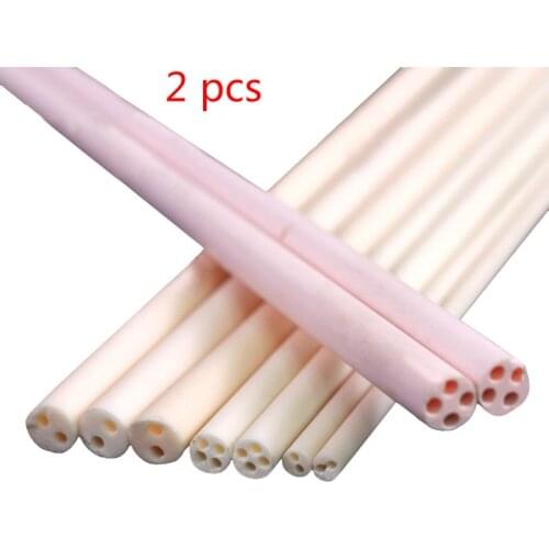 95 Ceramic tube Corundum tube Thermocouple temperature sensor Protective tube High temperature 1300 degrees With inner hole 2pcs