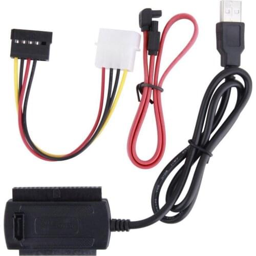 3 IN 1 SATA PATA IDE to USB 2.0 Cable Drive Adapter 2.5 HDD Converter Cables For 3.5inch Hard Drive FE