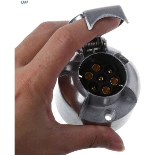 13MF 7 Pins 12N Towing Electric Metal Trailer Caravan Car Plug Socket Towbar