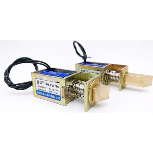 Magnetic lock dc 6V 12V 24V electric lock electromagnetic door lock Force 15N/10N stroke 10mm Lock Linear Solenoid S0837DL