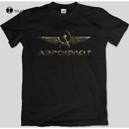 Aeroflot Russian Retro Airlines Logo Ussr Tee Cccp T-Shirt S - 3Xl 4Xl 5Xl