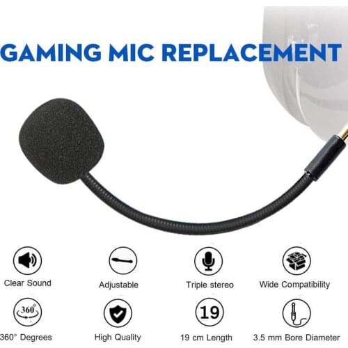 Black 3.5mm Wired Stereo Studio Gaming Headset Mic Mini HD Voice Mono Microphone For Cell Phone Laptop Recorder Accessories