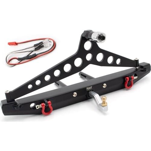 KYX Racing Alloy Rear Bumper w/Spare Tire Rack Upgrades Accessories for RC Crawler Car Axial SCX10 II 90046 Traxxas TRX-4 TRX4