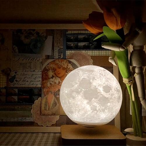 Magnetic Levitation LED Touch 3D Print Light Bedroom Moon Night Lamp Valentines Day Birthday Gifts Home Decoration night light