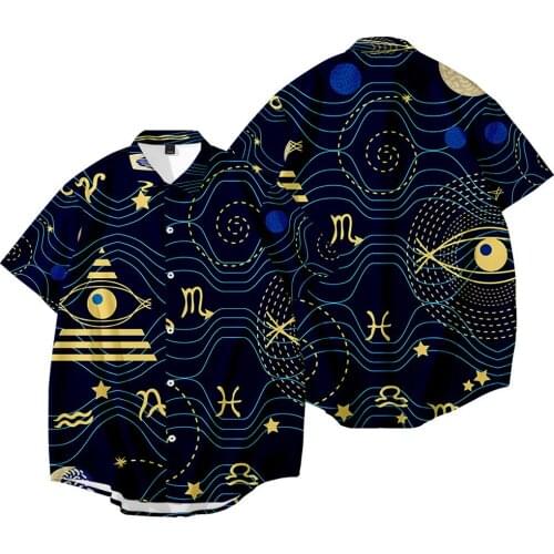 Fashion Casual Men Blouse Harajuku Male Hawaiian Beach Shirts Summer Short Sleeve 3D Print Loose Shirts chemise homme