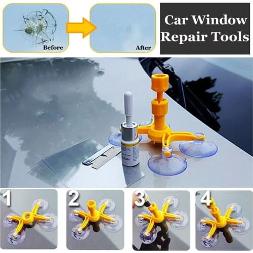 2020 Car windows glass windshield repair kit windows repair sets tool DIY Glass scraper restore Resin window glass Crack Restore