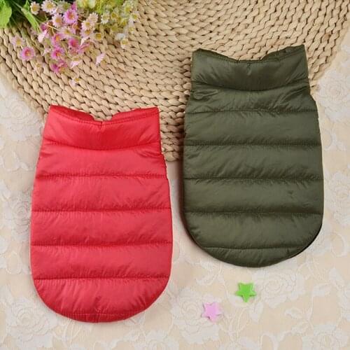 Puppy Dog Clothes Winter Warm Dog Jacket Coat Padded Chihuahua Apparel Pug Labrador French Bulldog Clothing Pets Outfit Vest