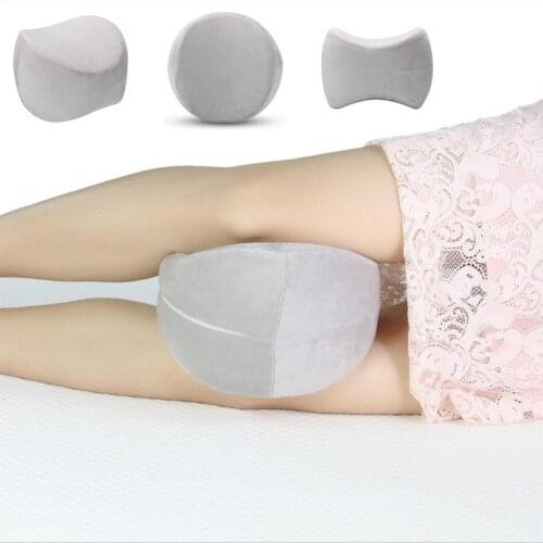 Orthopedic Knee Pillow for Sciatica Relief, Back Pain, Leg Pain, Pregnancy, Hip and Joint Pain - Memory Foam Wedge Contour