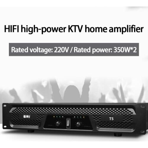 KYYSLB T3 350W*2 Professional Digital Fever HIFI High-power Subwoofer Amplifier Stage Performance KTV Home Pure Amplifier