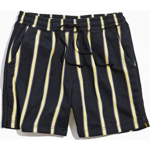 Custom design striped volley short pants side board pocket latest casual underwear mens shorts