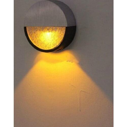 Modern LED Wall Lamp 3W Round Room Bedroom Bedside Wall Sconce Indoor Step Down Fixtures Lighting for Home Bar KTV Decoration