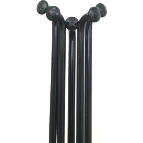 16 Pieces A Lot 12G 2.6 mm J-bend Round Body ED Black Color Electric Bike Wheel Spokes For High Speed BLDC Geared Motor