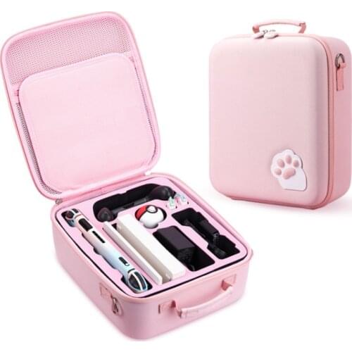 For Nintendo switch storage bag large protection hard shell accessories finishing cat claw theme case