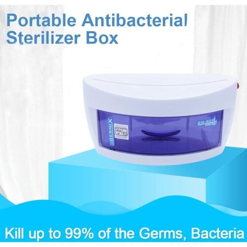 99.9% UV Light Nail Sterlizer for Cleaning Nail Art Tool Nail Tool Sterilizer Manicure Tools Sterilizer Box Double Disinfection