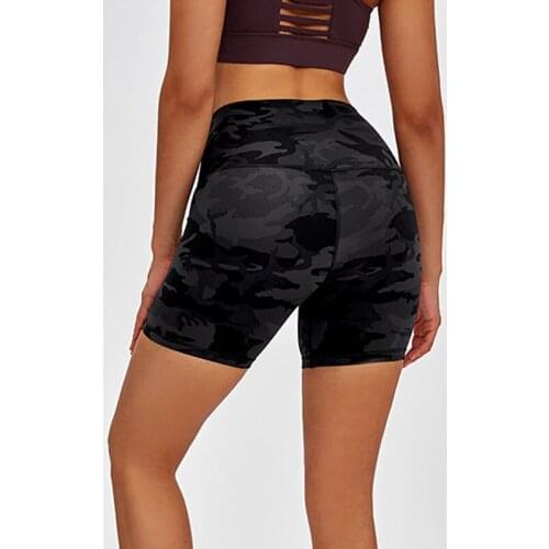 Heyyoga Gym Naked-feel Seamless Tie dye Tight Shorts Women Fitness Running Squat Proof Stretchy Yoga Shorts Training Leggings