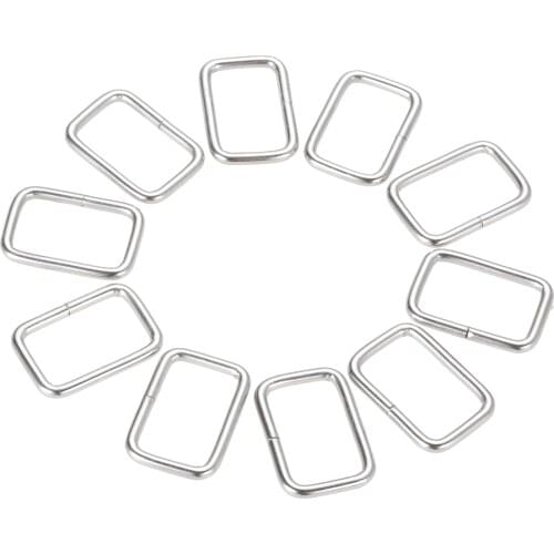 10/20pcs/pack Antique bronze Rectangle Belt Ring buckle Metal Wire Formed 32*22mm Rectangle Ring Loops for Fit for 25mm webbing