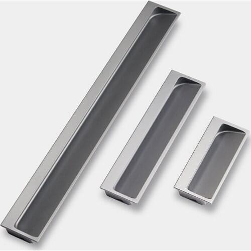 120/200/400mm/aluminum alloy Embedded Stealth Door Handle Slotted Drawer/black Invisible Handle for Kitchen Cabinet Drawer Pull