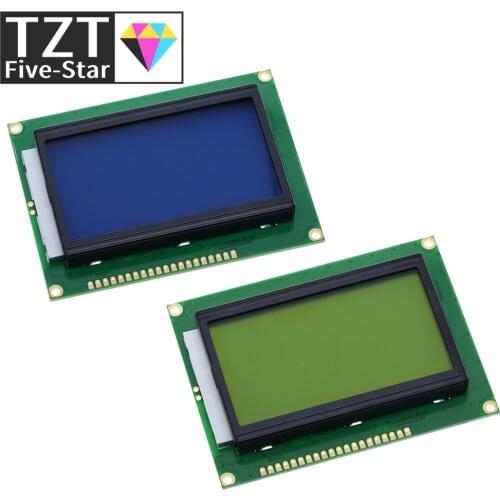 128*64 DOTS LCD module 5V blue screen 12864 LCD with backlight ST7920 Parallel port LCD12864 for arduino