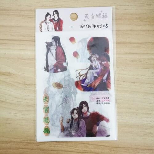 6 Sheets/lot Anime Heaven Official’s Blessing Transparent Stickers Tags Sticky note Decal Toy