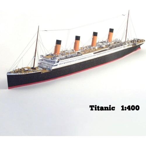 Papercraft 1:400 Titanic 3D Paper Model Miniatures Geometric Origami DIY Decoration Crafts for Home Decor Living Room Figurines