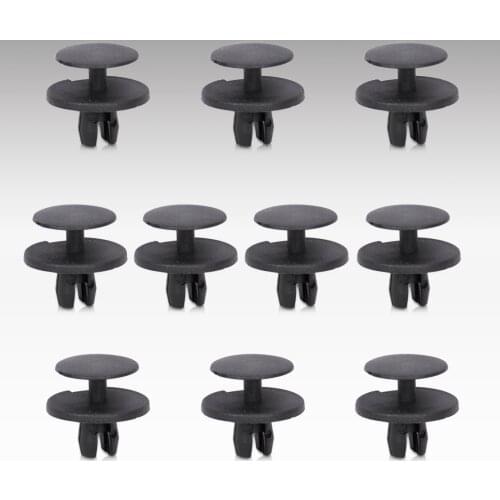 CITALL 10Pcs Black Color Rivet Clip Hood Stop Lamp Trunk Insulation Fastener 51-48-1-938-725 For BMW 5 7 series E34 E38 E39 E65