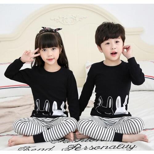 Kids Pajamas Children Sleepwear Rabbit Boys Girls Pajamas Set Cotton Kids Clothes Nightwear Toddler Animal Pyjamas Baby Pijamas