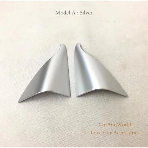 For Mazda CX-5 CX5 2017 2018 Interior Front Window Triangle Frame Cover A Column Panel Trims ABS Chrome Car-Styling Accessories