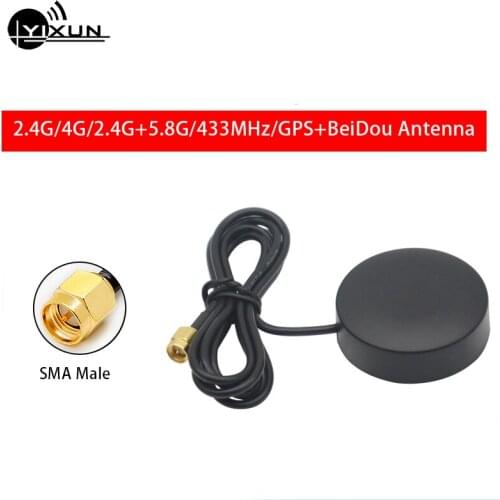 2.4G 4G 433MHz 2.4G/5.8G GPS/BD dual band antenna high gain 7dbi omnidirectional terminal cabinet antenna sma male interface