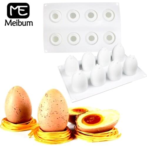 Meibum Egg Shape Muffin Baking Tools Cake Decorating Molds Silicone Cake Mold Mousse Dessert Mould Pastry Bakeware Tray