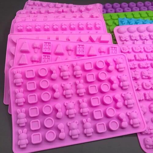 Kinds Sugarcraft Silicone Mold Dropper Grids Gummy Animal Fondant Chocolate Candy Mould Cake Baking Decorating Tools Resin Art