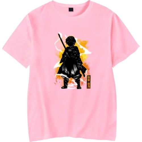 Anime Demon Slayer Zenitsu Cosmic Lighting Breathing Shirts Short Sleeve T Shirt Harajuku Tops Summer Tees Dropship Clothing