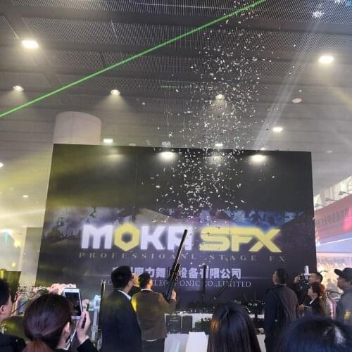 Hot 3 shot stage confetti machine aluminum electric confetti dj gun trigger control wedding confetti cannon shooter
