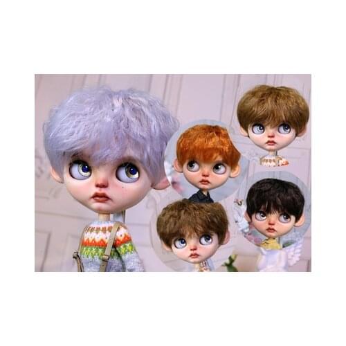 Blythes doll hair is suitable for 1/6 size stylish sunny and handsome easy to roll high temperature silk, puff, foam and golden