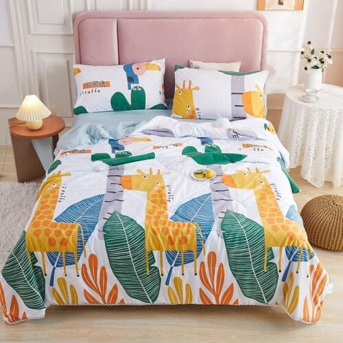 Lovely printing summer quilt dormitory small fresh thin quilt summer gift air conditioner quilt summer cool quilt