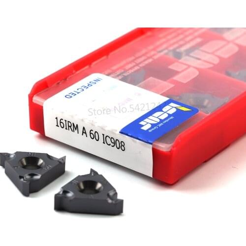 10pcs 16ERM 16IRM 11IRM AG60 AG55 A60 A55 IC908 100% Original ISCAR Carbide Inserts CNC Lathe Tool Thread Turning Tools