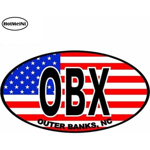 HotMeiNi 13cm x 7.4cm For OBX Flag Graffiti Car Stickers Vinyl Material Decal Occlusion Scratch Scratch-Proof Waterproof