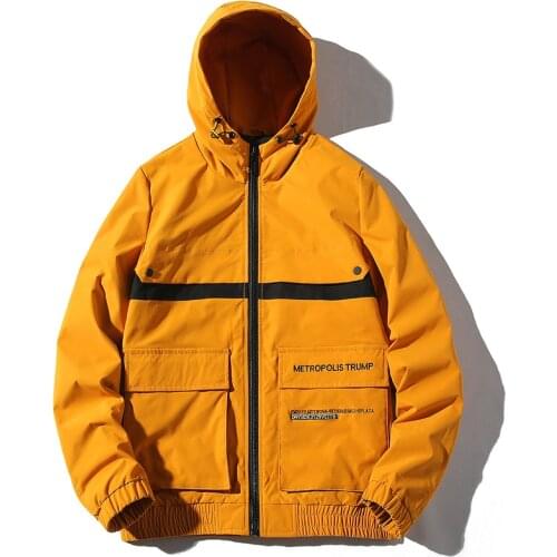 Elena Store New Fashion Men Autumn Fashion Casual Hooded Jacket New Streetwear Hip Hop Men Jacket Windproof Windbreaker Coat