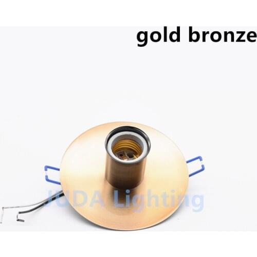 E27 Indoor Lighting Downlights E27 socket ceramic lamp holder with metal cap spring bracket E27 cassette Retro lamp base DIY