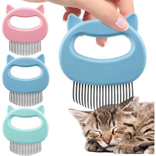 Cat Ear Comb Pets Massage Brush Handle Dog Grooming Tools Remove Loose Hairs Shell Shaped Combs Brushes