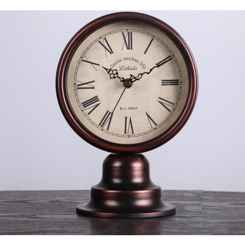 VINTAGE CHINESE TABLE CLOCK ART SILENT SIMPLE LIVING ROOM CREATIVE DESKTOP ALARM CLOCK OFFICE RELOJ MESA HOME DECOR CLOCK DA60ZZ