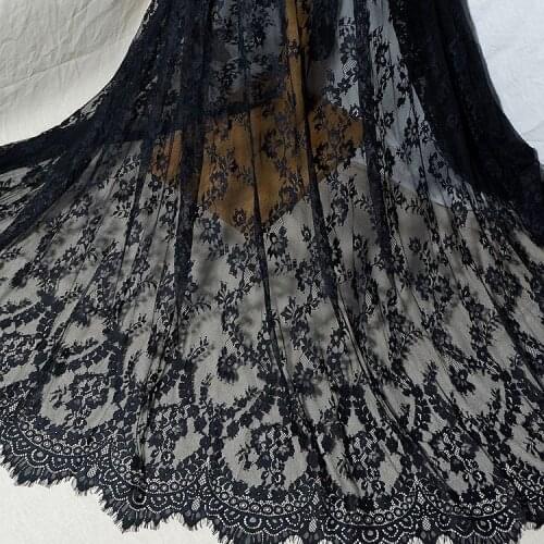 High-end clothing eyelash lace fabric bud silk yarn lace trim DIY wedding veil dress home accessories