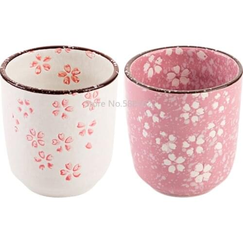 Japanese Tea Cup Ceramic Flower Tea Cups Vintage Teacup Master Mug Container Drinkware Kung Fu Teaware Water Cup Mugs Decoration