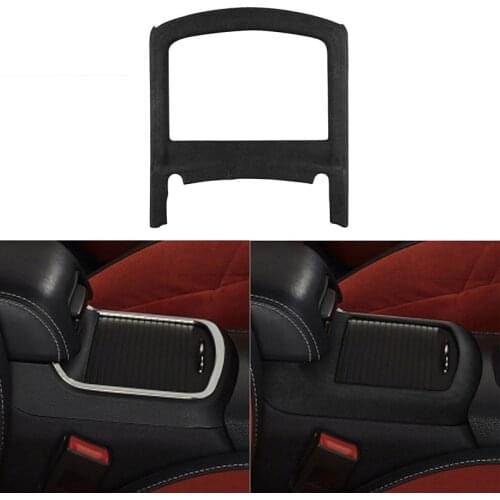 Suede LHD Car Interior Water Cup Holder Panel Decorative Frame Cover Trim for Dodge Charger 2016-2021 Car Styling Accessories