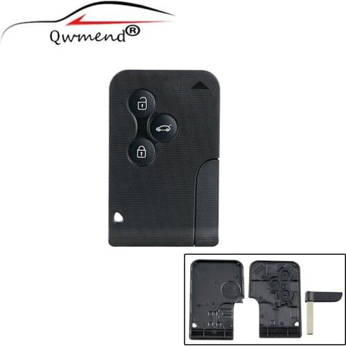 3 Buttons Key Card Case Replacement Remote Key Cover Shell For Renault Megane Scenic Grand Scenic Car +Small key