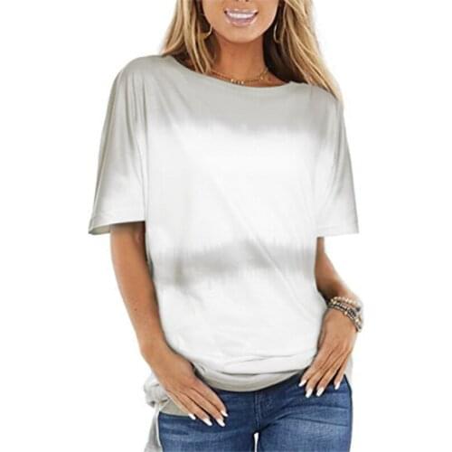 2021 Short Sleeve T-shirts Women Tie-dye O-neck Tees Teens Womens Harajuku High Street Ulzzang Tops