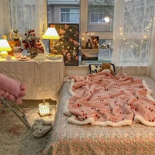 Christmas Blanket Warm Lamb Blanket Double Thick Bedroom Sofa Single Double Blanket