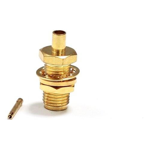 1PC SMA female jack nut RF Coax Connector Solder for RG 405.086' Cable Straight Goldplated welding terminal NEW wholesale