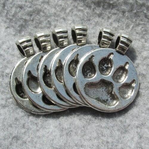 100pcs/lot Zinc Alloy Antique Style Circle Pet Dog ID Tags Round Dog Tags Suitable for Laser/Diamond Engraving