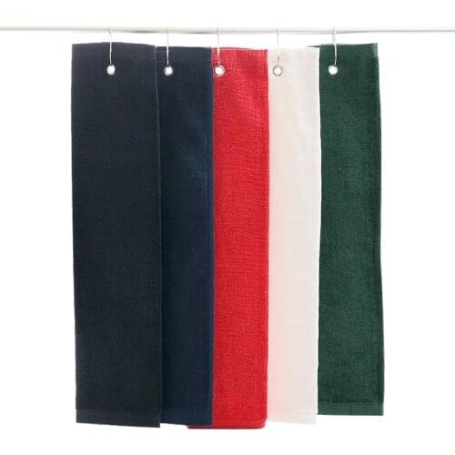 40*60cm Golf Towel with Hook Cotton Golf Cleaning Soft Sport Hand Towel Cleaning Golf clubs