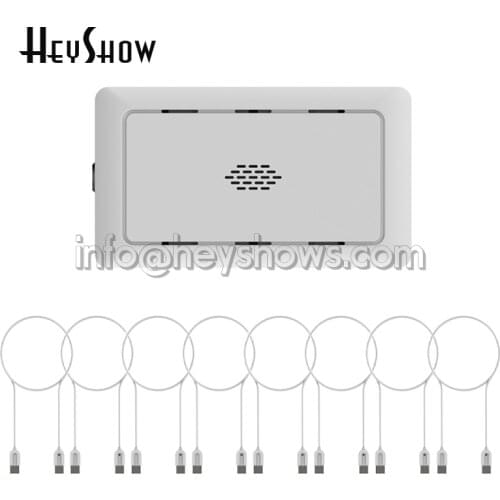 8 Ports Dual USB Cable Laptop Security Alarm System PC Macbook Anti-Theft Box Notebook Computer Secure Display For Retail Shop